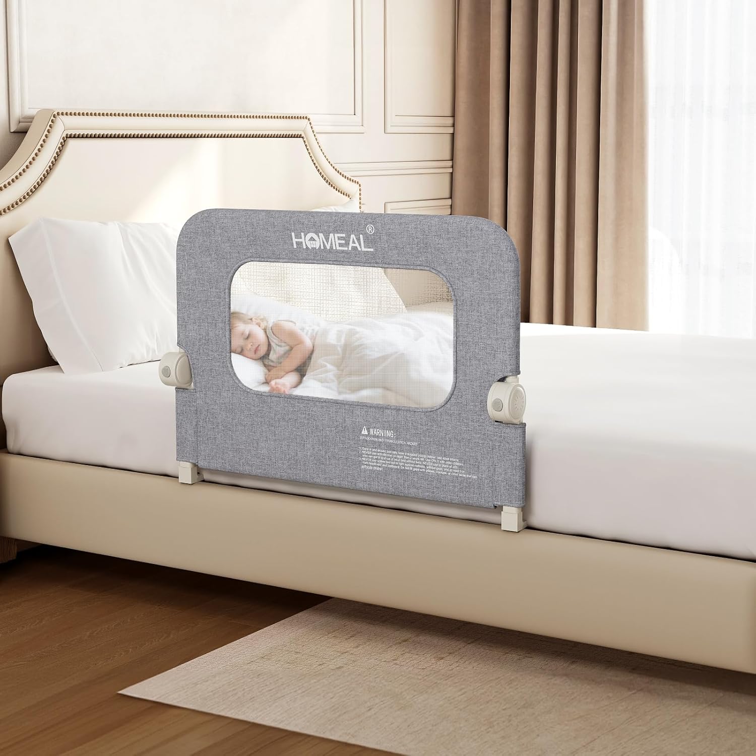 HOMEAL Bed Rail for Toddlers - Safe and Foldable Design
