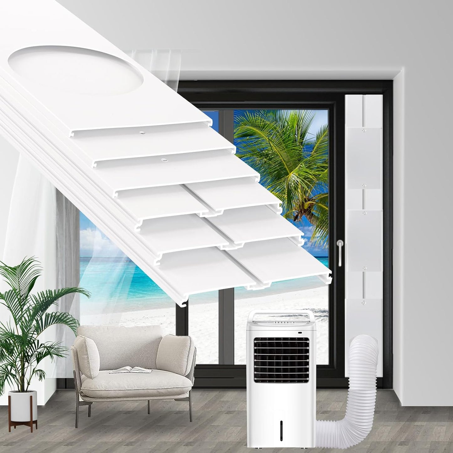 2024 Upgrade Portable AC Sliding Door Kit - Easy Installation, Perfect Fit