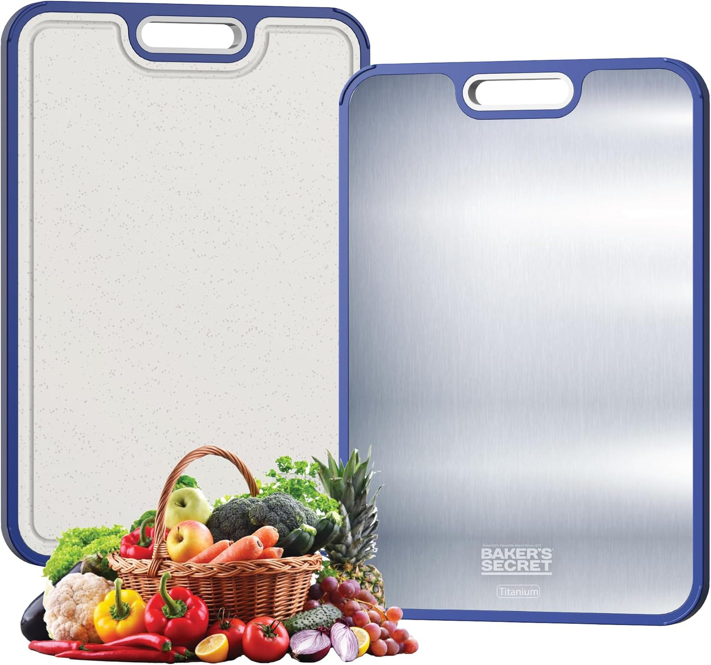 Titanium Cutting Boards for Kitchen - Durable Double Sided Design