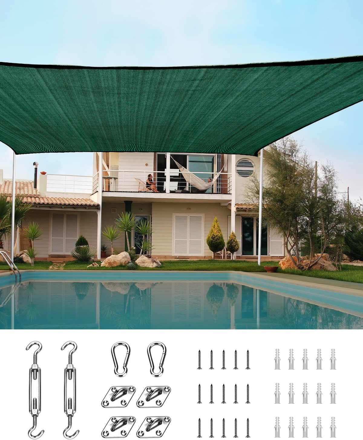 Quictent 20x26ft Sun Shade Sail for Patio - Heavy Duty Canopy