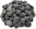 20 lbs Natural Unpolished Black Rocks 2-3 in Decorative River Pebbles