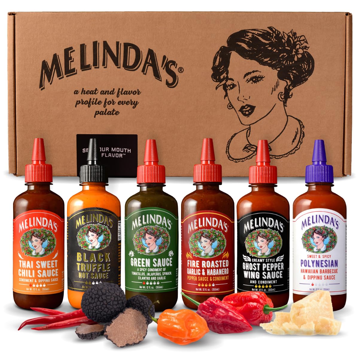 A Taste of Melindas Craft Pepper Sauce Gift Set for Foodies