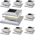 Dynaming 8 Pack Solar Post Lights - Warm White Deck and Fence Caps