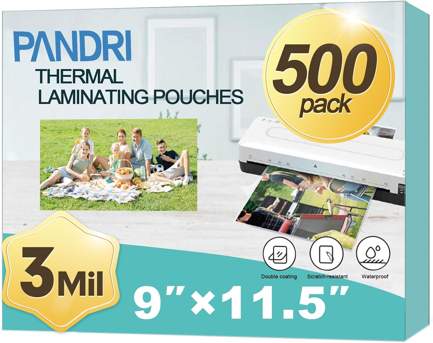 Laminating Sheets 500 Pack for Document Protection and Preservation