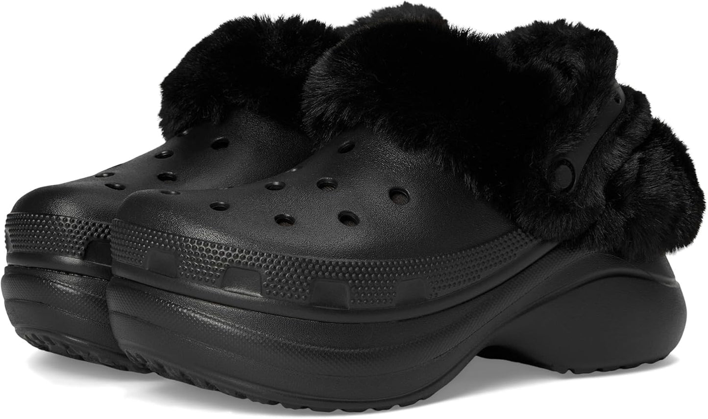 Crocs Women's Bae Lined Clogs: Cozy Fuzzy Platform Slippers
