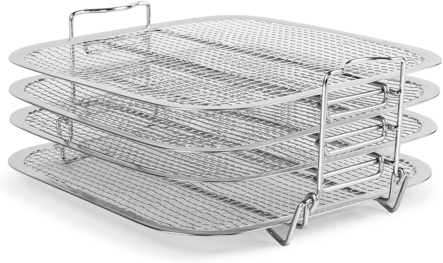 Stainless Steel Dehydrator Rack for Air Fryers - 4 Layers