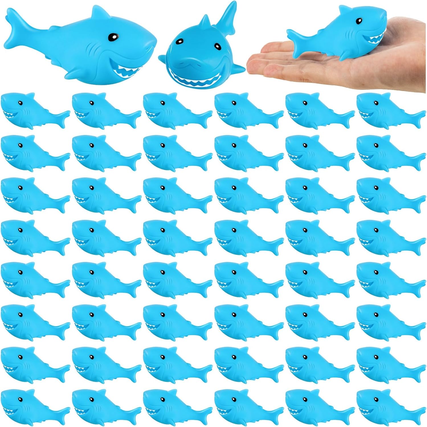 70Pcs Rubber Sharks for Kids - Cute Floating Bath Toys