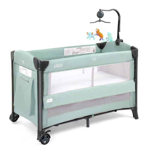 JOYMOR Quick-Fold Baby Bassinet, Toy Included