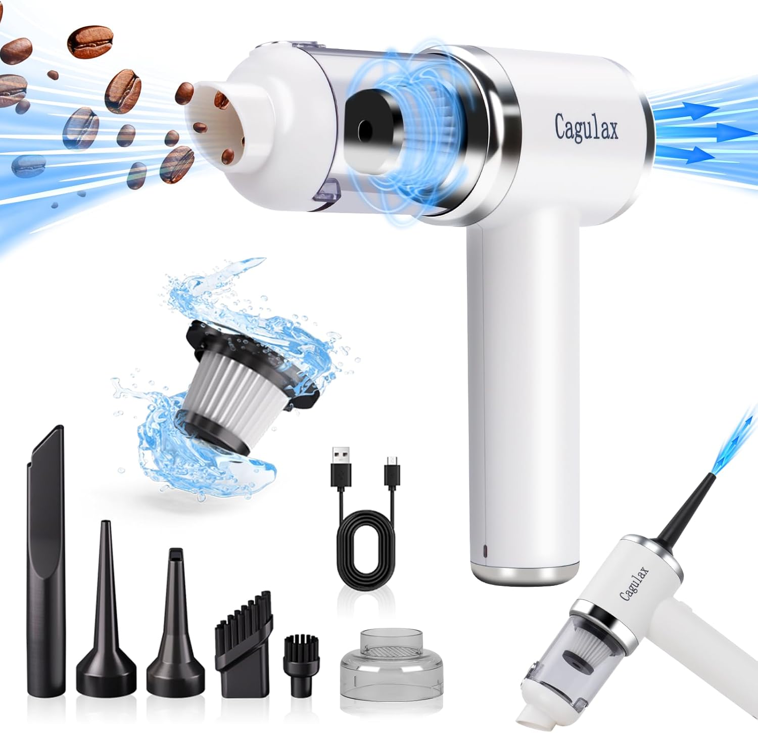 Powerful Cordless Car Vacuum by Cagulax