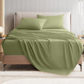 King Size 4 Piece Olive Sheet Set - Cooling Brushed Microfiber