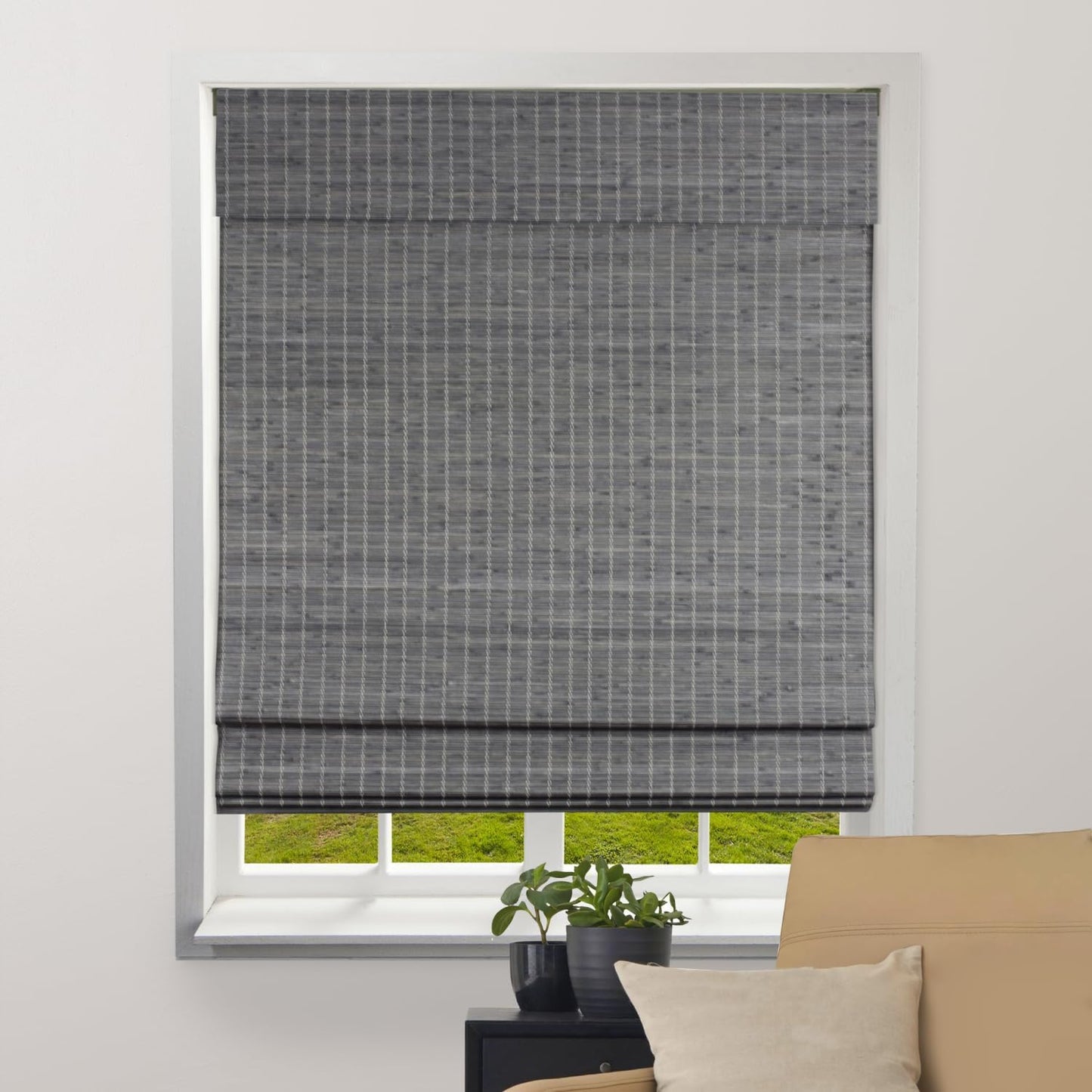 ARLO BLINDS Semi-Sheer Bamboo Roman Shades for Light Filtering