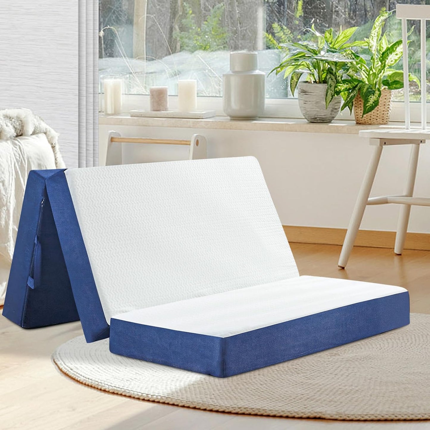 Folding Mattress Full Size with 6 Inch Memory Foam for Comfort
