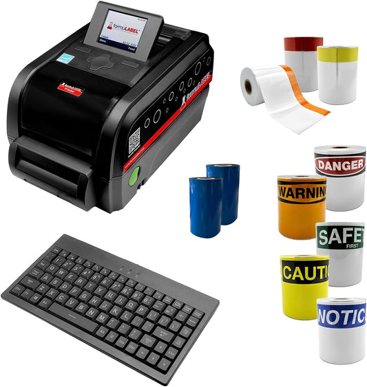 Industrial Thermal Label Printer Kit - Print Safety Labels Easily!