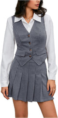 Milumia Women's Plaid Skirt Sets 2 Piece Outfits - Versatile Office