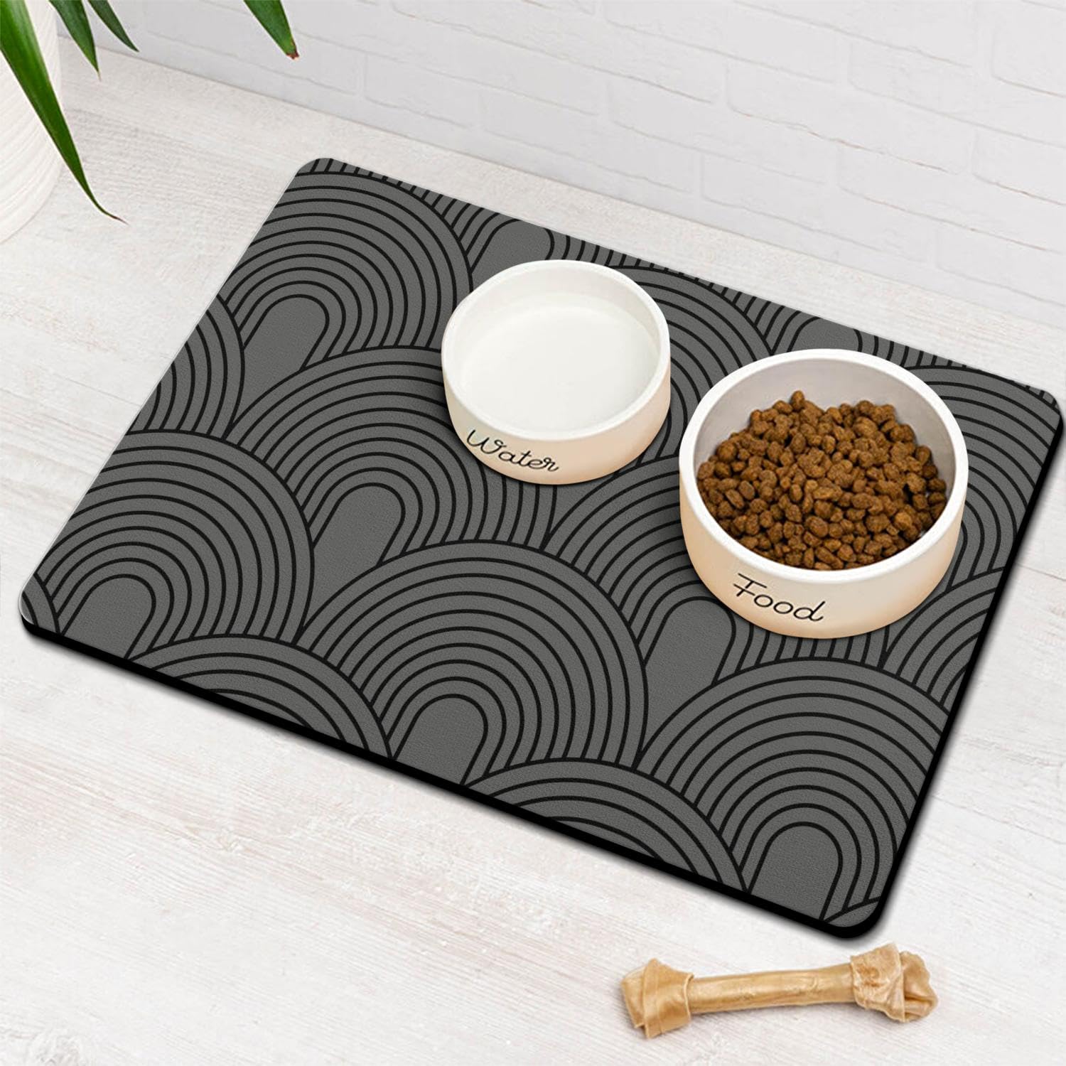 Absorbent Dog Food Mats for Floors - Quick Dry Pet Supplies