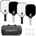 Pickleball Paddles 4 Pack - Lightweight Graphite Fiber Paddles