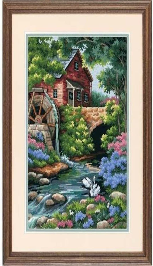 Old Mill Cottage Needlepoint Kit for Relaxing Crafting Fun