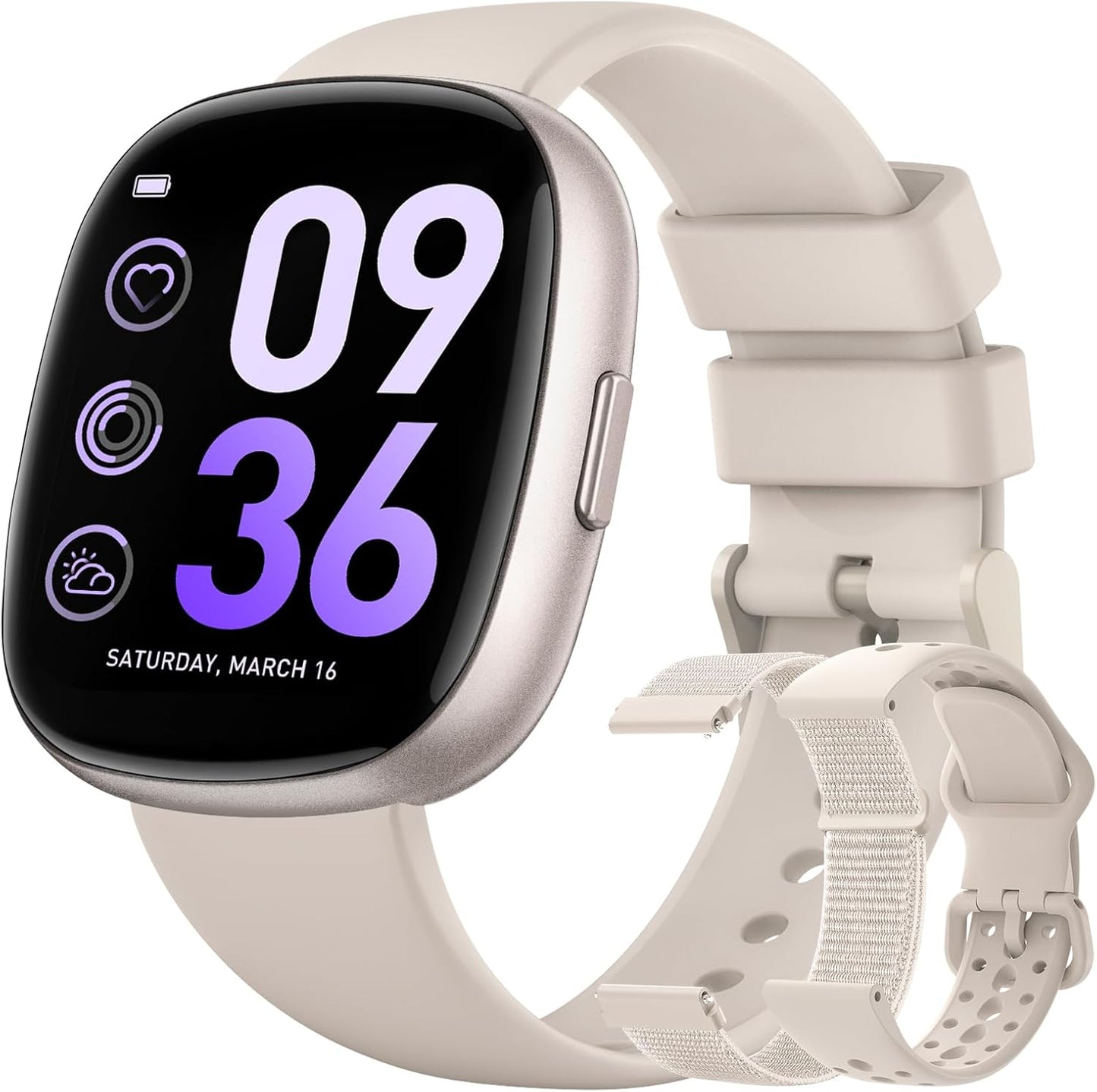 Sanorum Smartwatch: 24-Hr Heart Rate Monitor