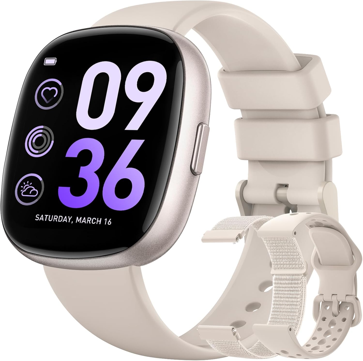 Sanorum Smartwatch: 24-Hr Heart Rate Monitor