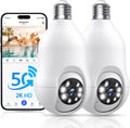Light Bulb Security Camera 2 Pack - 2K 360 Outdoor Bulb Cameras