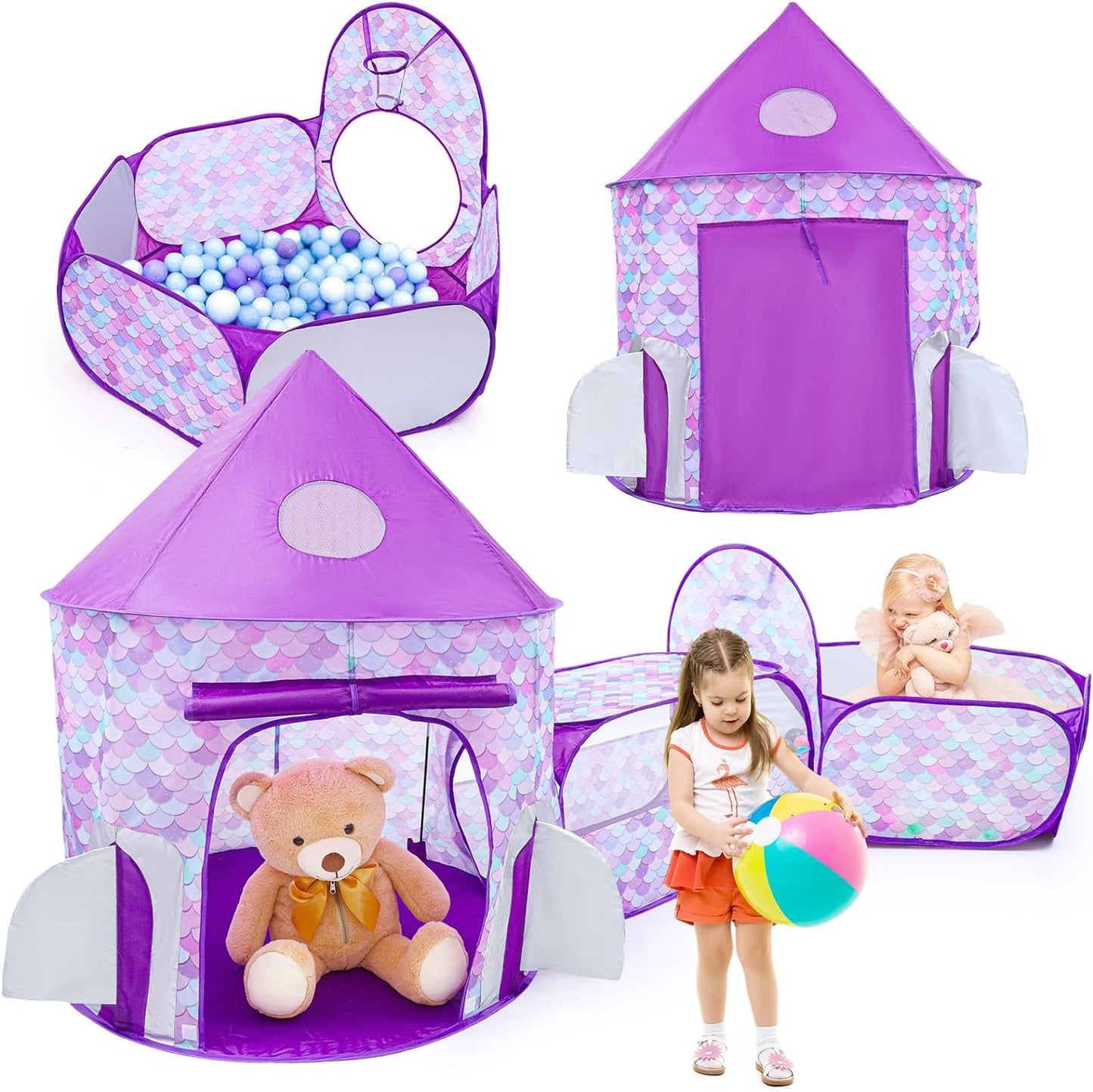 Mermaid 3-in-1 Play Tent Set for Kids