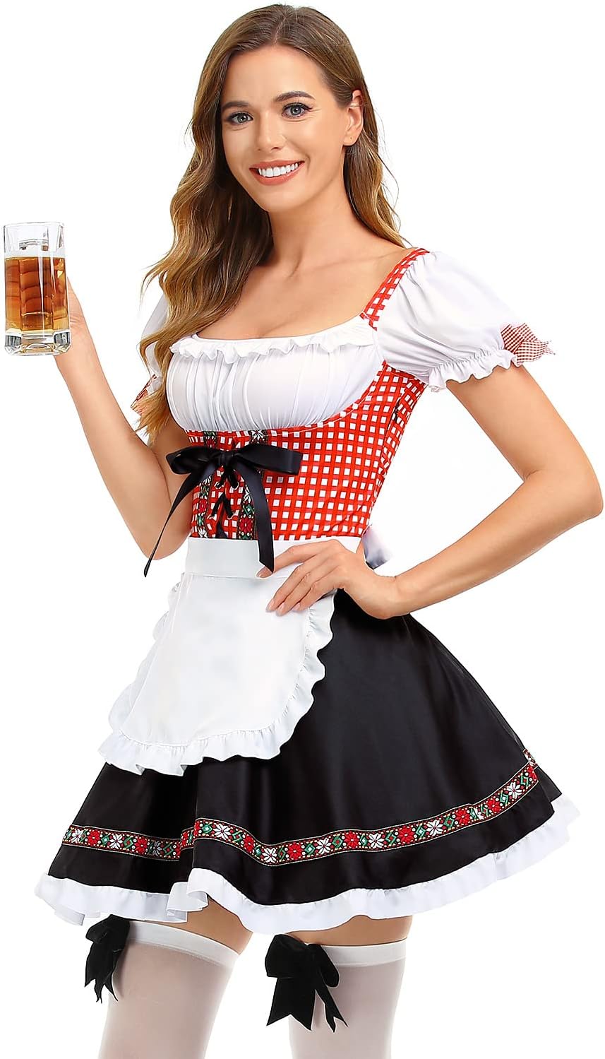 Oktoberfest Costumes Women Dirndl Dresses for Festivals Fun