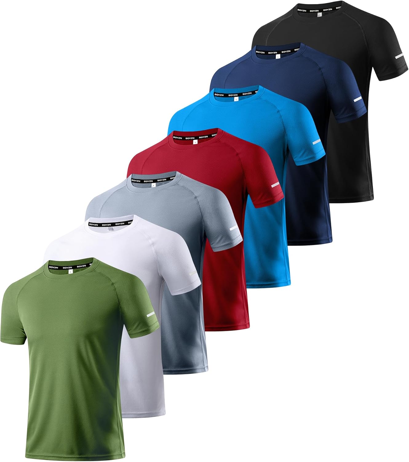 Men's Workout Running Shirts - Dry Fit Moisture Wicking Tee
