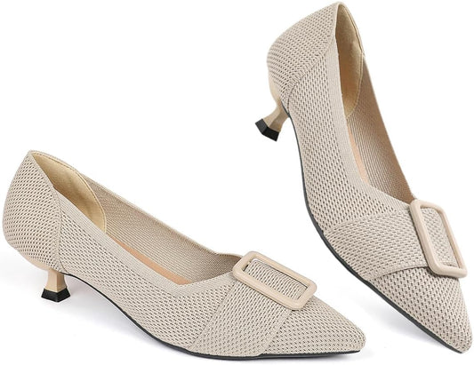 Womens Kitten Heels Pumps Shoes for Work Office Casual Events