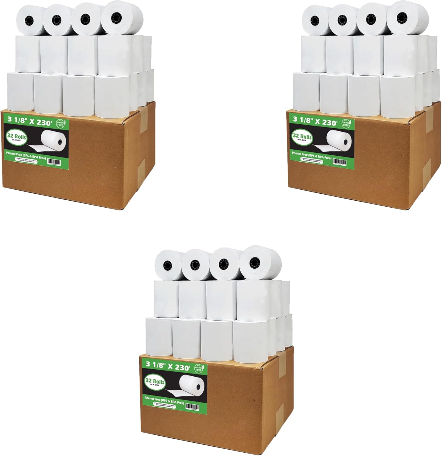Phenol Free Thermal Paper Rolls for Clover POS Printers - 96 Count