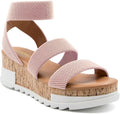 Women's Wedge Sandals Platform Cork Elastic Strap Sandals - Elevated