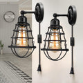 LYOOWNG Plug in Wall Sconces - Vintage Industrial Style