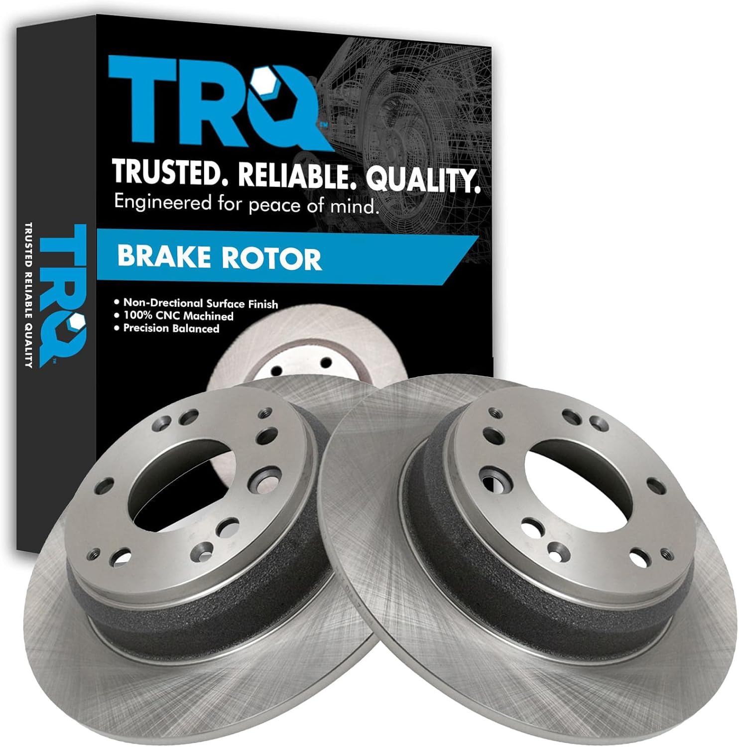 TRQ Rear Brake Rotors Set for Acura Legend and Honda Odyssey