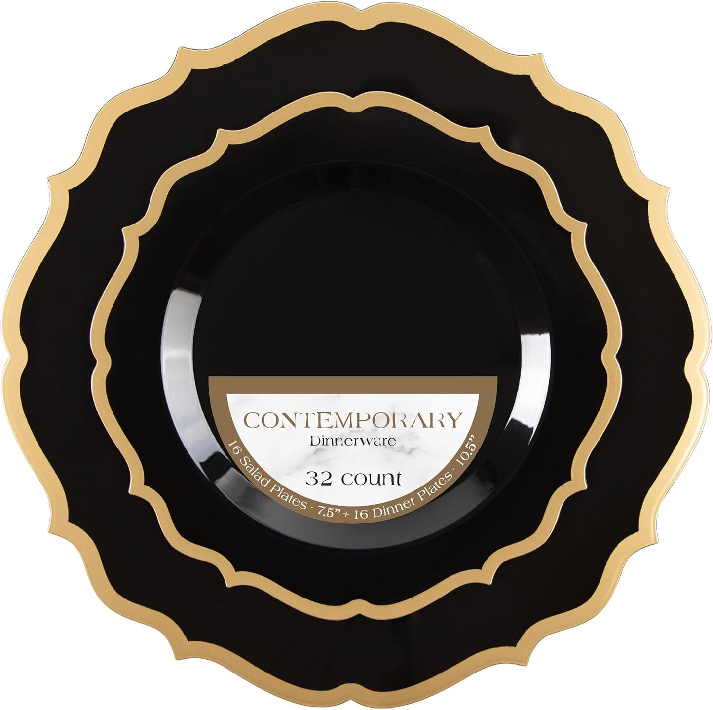 Elegant Disposable Plastic Plates Combo Set for Any Occasion
