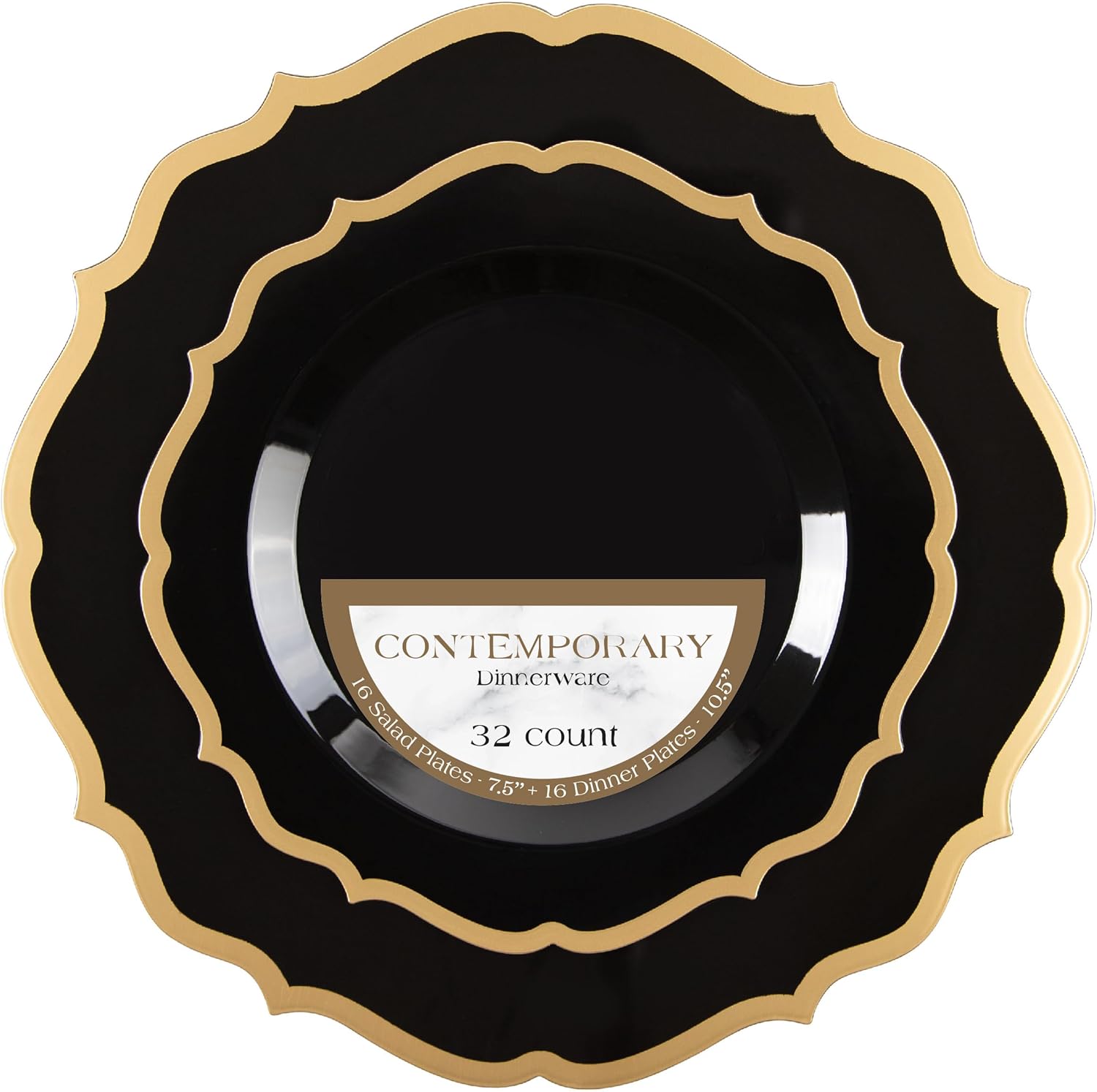Elegant Disposable Plastic Plates Combo Set for Any Occasion