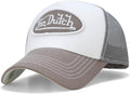 Von Dutch Curved Bill Unisex Trucker Hat - White Mesh Snapback
