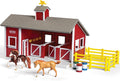 Breyer Stablemates Red Stable Set with 2 Horses - Imaginative Barn