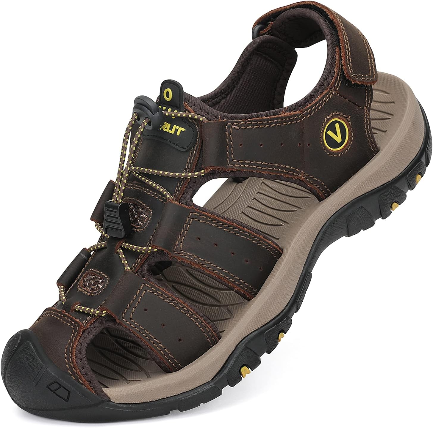 FLARUT Men's Sport Sandals: Durable Closed Toe Hiking Footwear