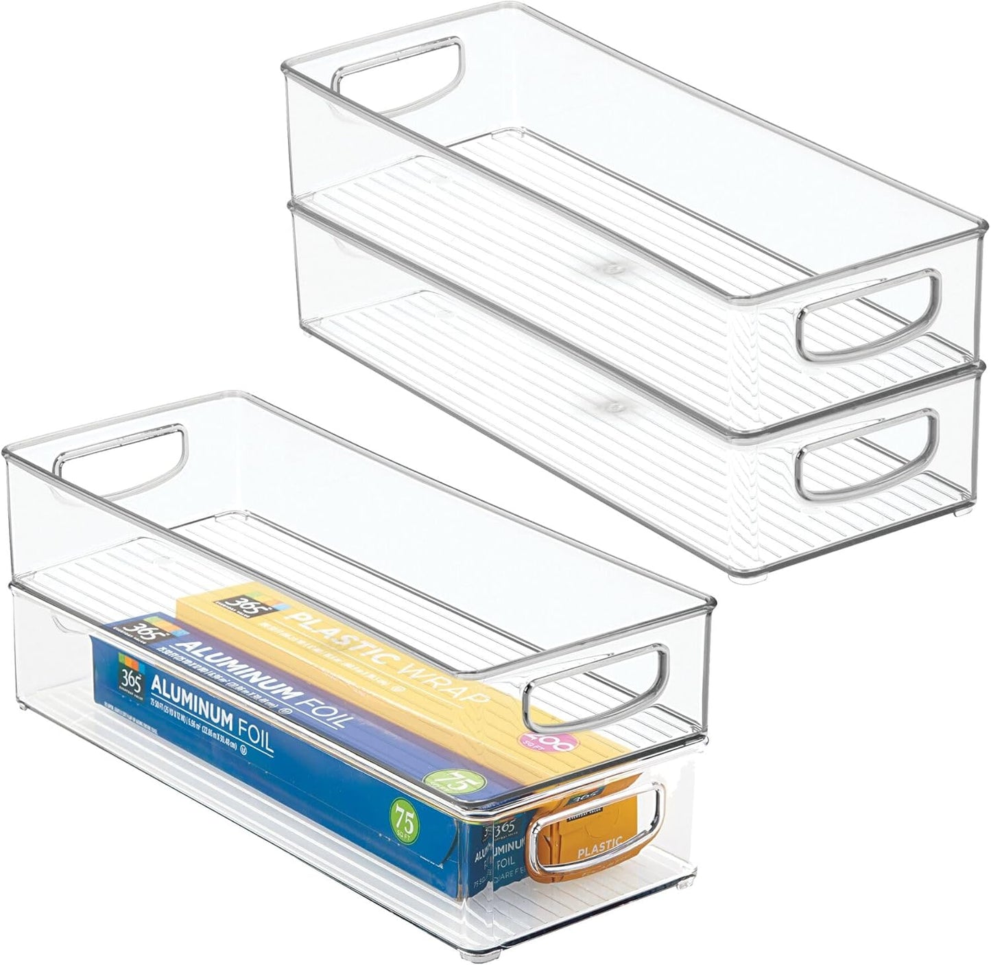 iDesign Stackable Pantry Bin Set of 4 for Kitchen Organization