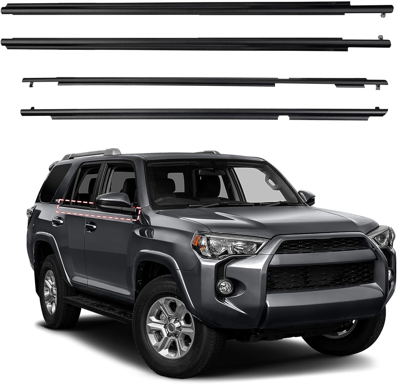 Window Molding Trim Seal for 2010-2021 Toyota 4Runner