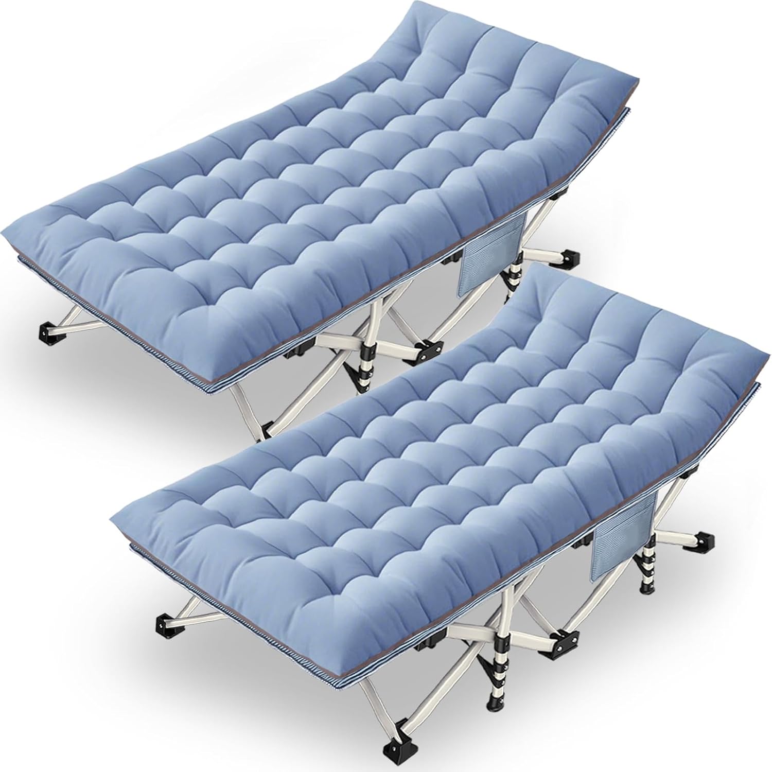 Oversize Camping Cot 2 Pack Extra Large Bed for Adults