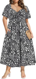 Curvy Women's Plus Size Summer Maxi Dress with Sweetheart Neckline