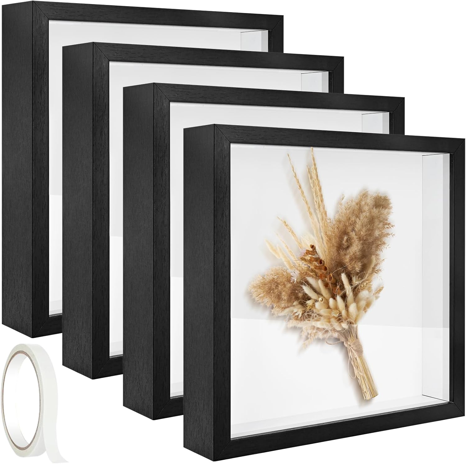 4 Pack 12x12 Shadow Box Frame for DIY Crafts and Memories