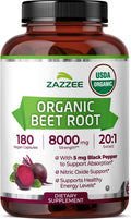 Organic Beet Root 8000 mg Strength 20:1 Extract - Nitric Oxide Support