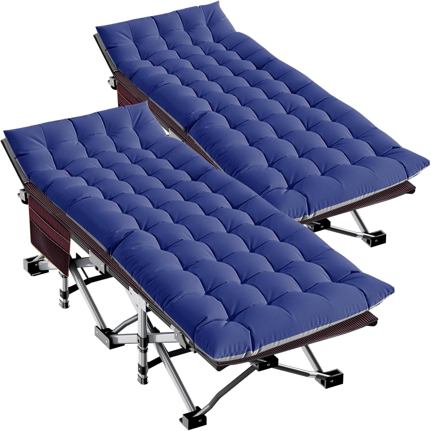 Folding Camping Cot for Extra Comfort and Heavy Duty Support
