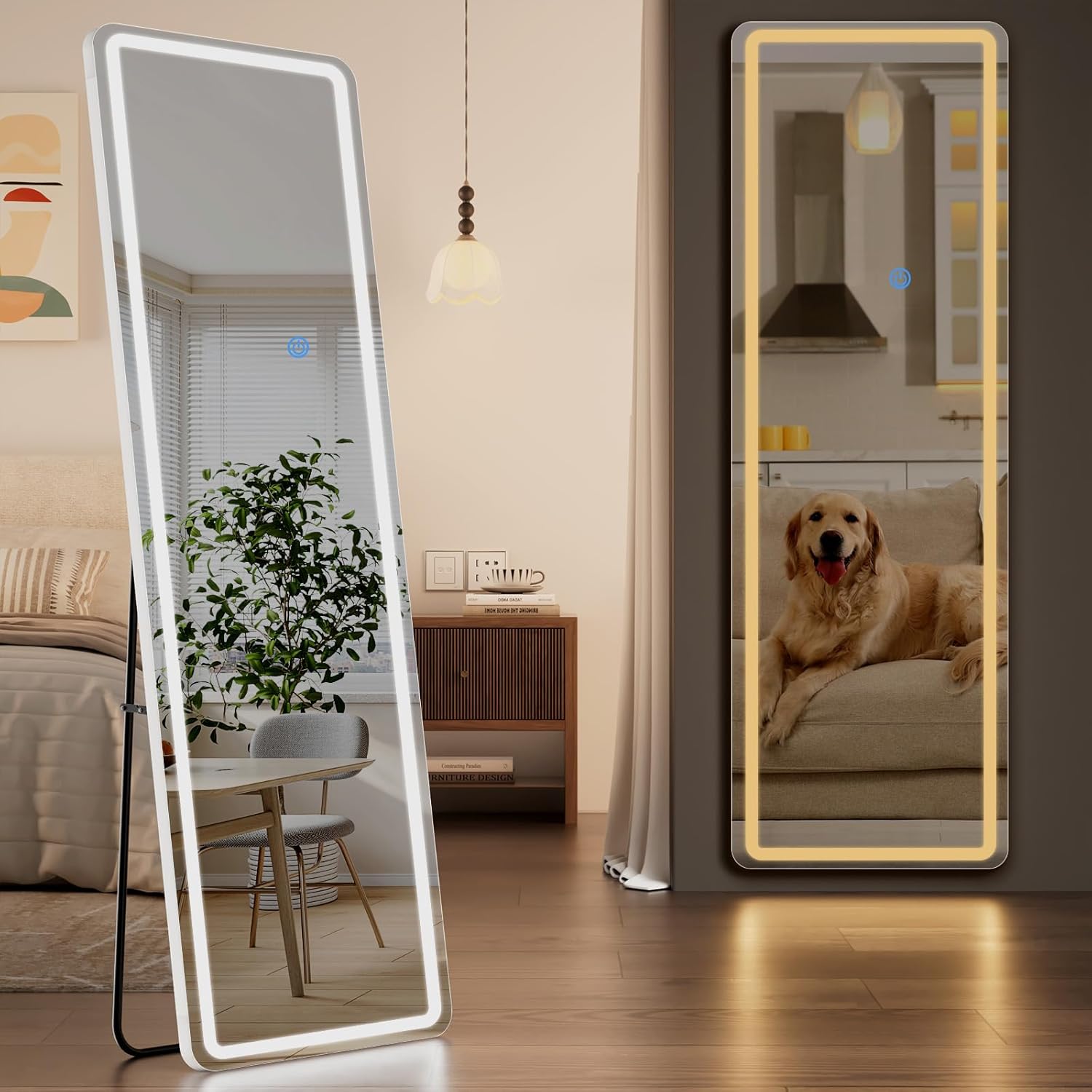 Koonmi LED Full Length Mirror with Lights for Any Room
