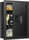 25.6in Tall Fireproof Wall Safe for Money and Jewelry Storage