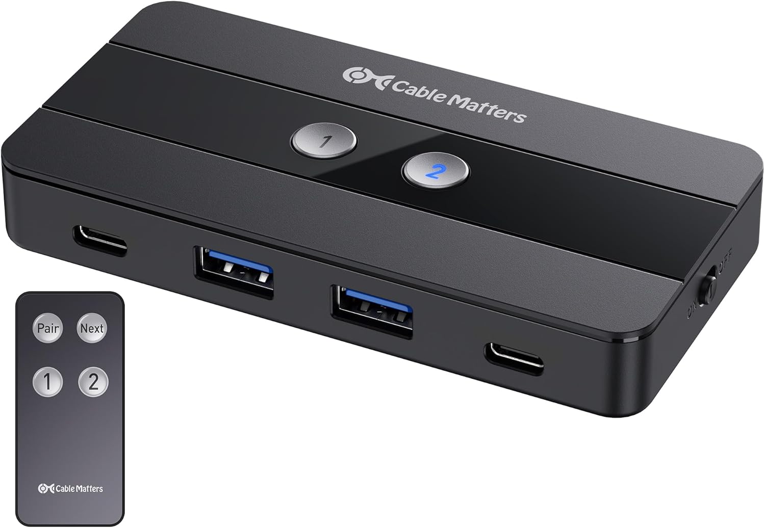 Cable Matters USB C Switch for 2 Computers with Remote Control