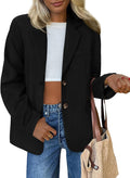 PRETTYGARDEN Faux Suede Blazer for Women - Dressy Oversized Jacket