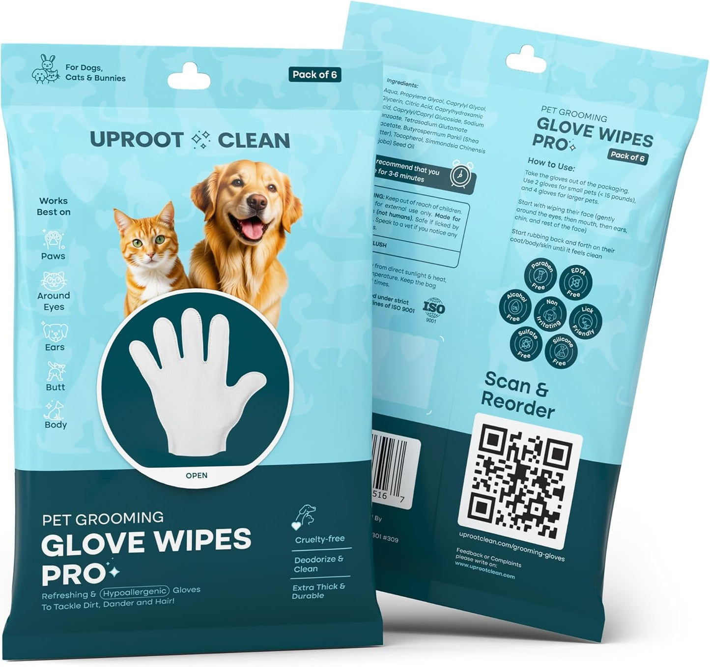 Pet Glove Wipes: Easy Clean & Groom - Lick-Safe