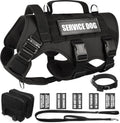 Tactical Dog Harness with Leash and Patches - No Pull Service Vest